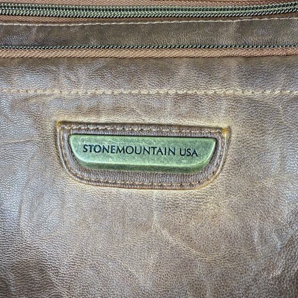 Stone‎ Mountain Smokey Crossbody Bag Purse Cognac Brown 13x12 - Picture 5 of 13